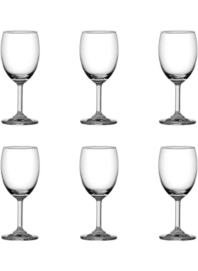 Ocean طقم كؤوس نبيذ كلاسيكية مكونة من 6 قطع، سعة 195 مل - شفاف - Image 2